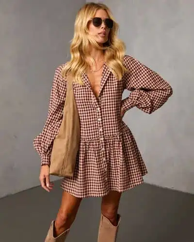 gingham dress outfit hoedown