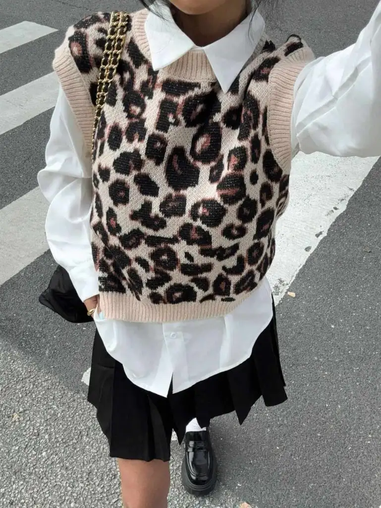 leopard outfit winter classy