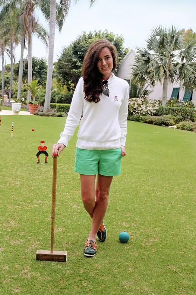 preppy Croquet Party shorts