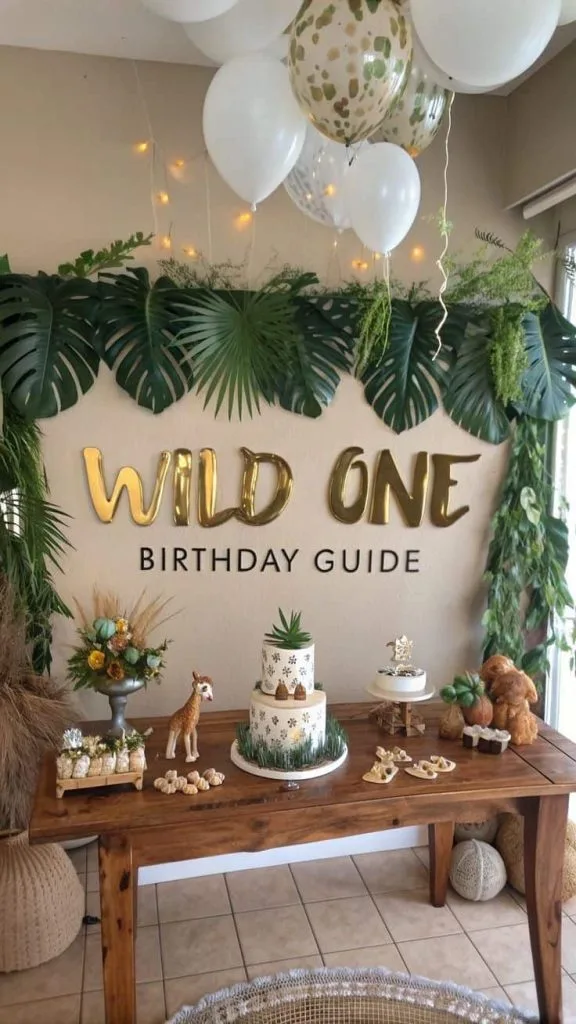 &ldquo;One Wild Year&rdquo; Jungle Theme birthday