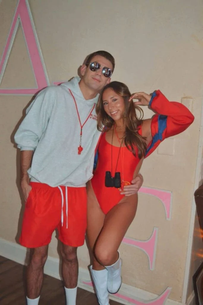 BAywatch themed party outfits couple halloween