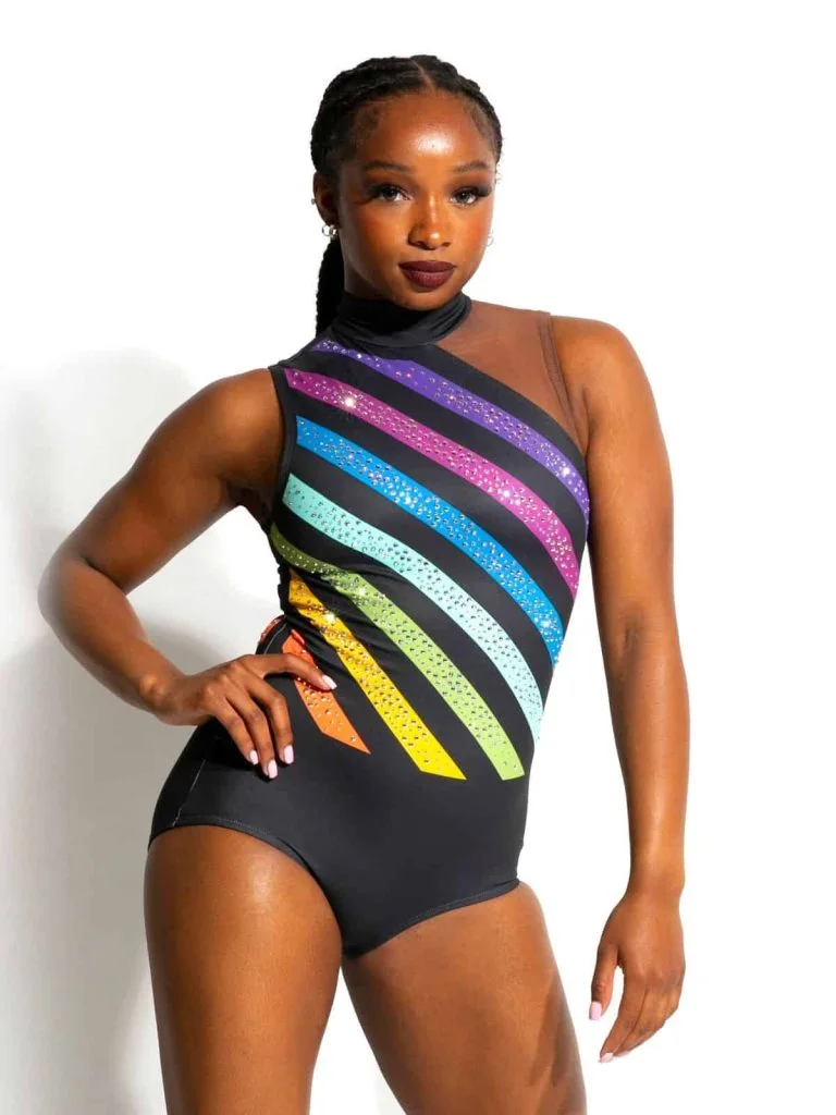 The High-Neck Leotard trampoline park outfits 