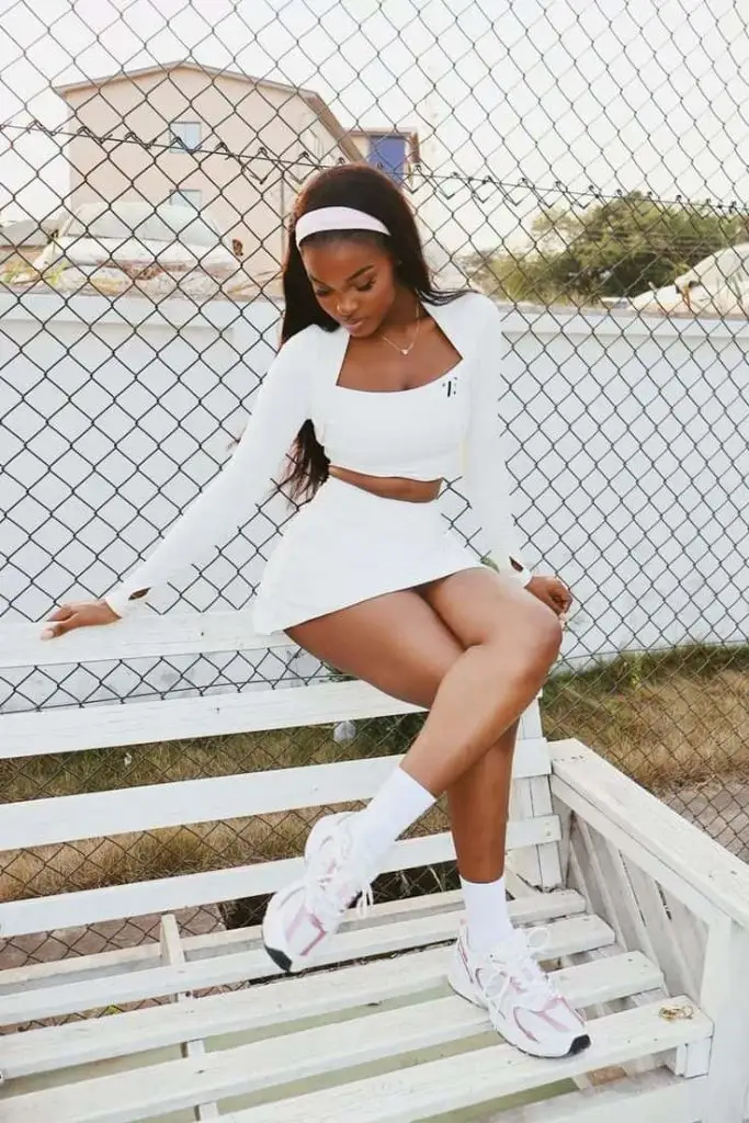 all white tennis outfit black girl Tennis Courtside outfits