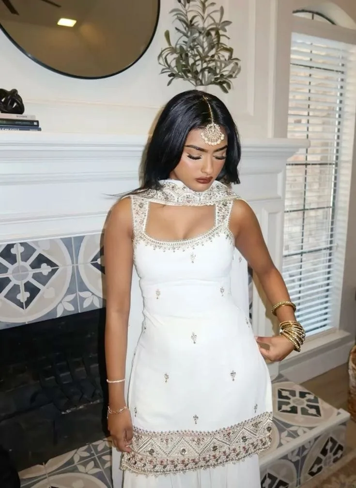 bollywood party outfit white outfits
