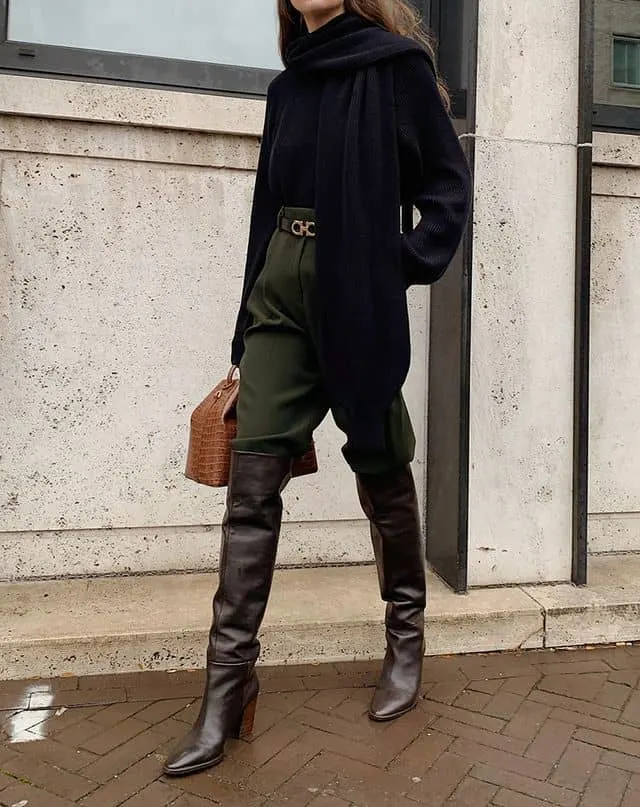 OVER the knee boots outfits