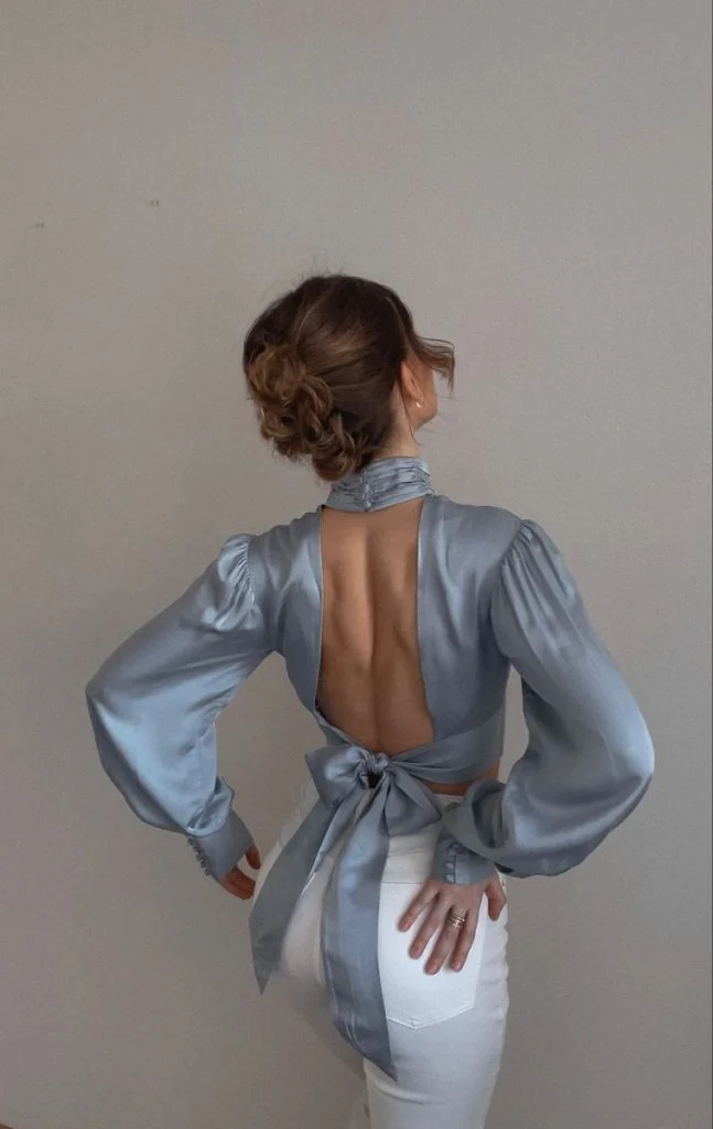 statement backless top