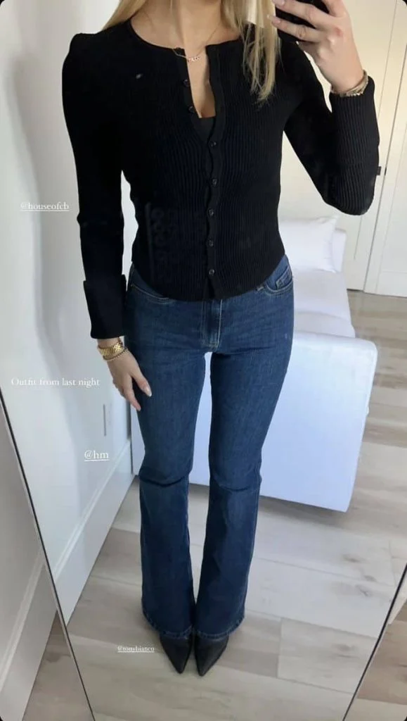 black cardigan and jeans what to wear celebration of life