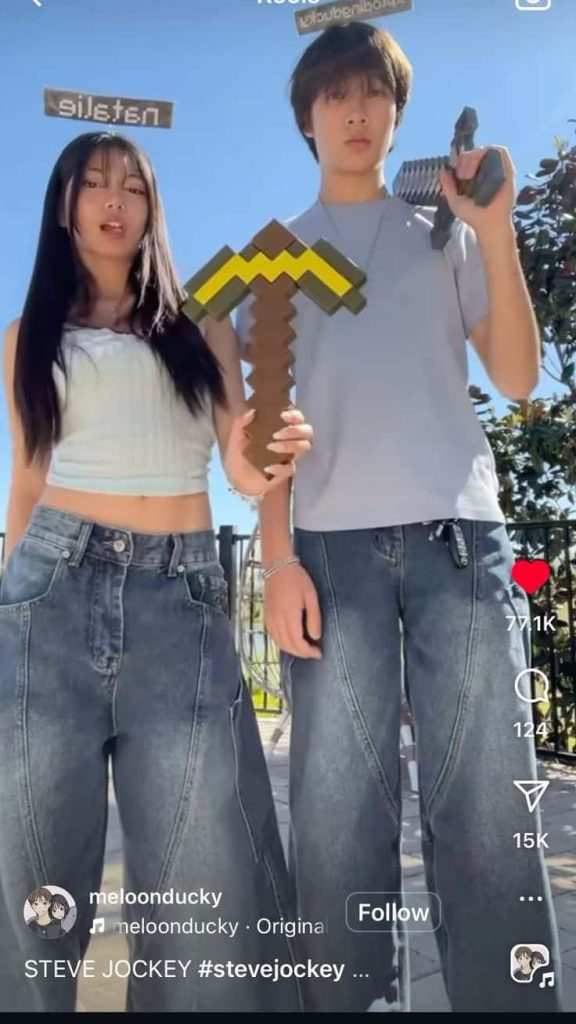 minecraft party OUTFITS COUPLE JEANS CASUAl