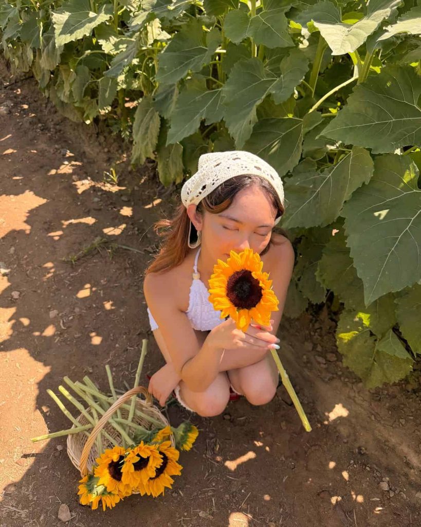 what to wear to sunflower field  white dress
