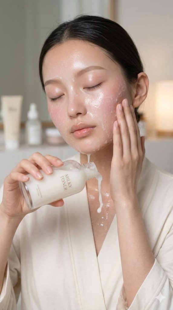 how to have glass skin milky toner