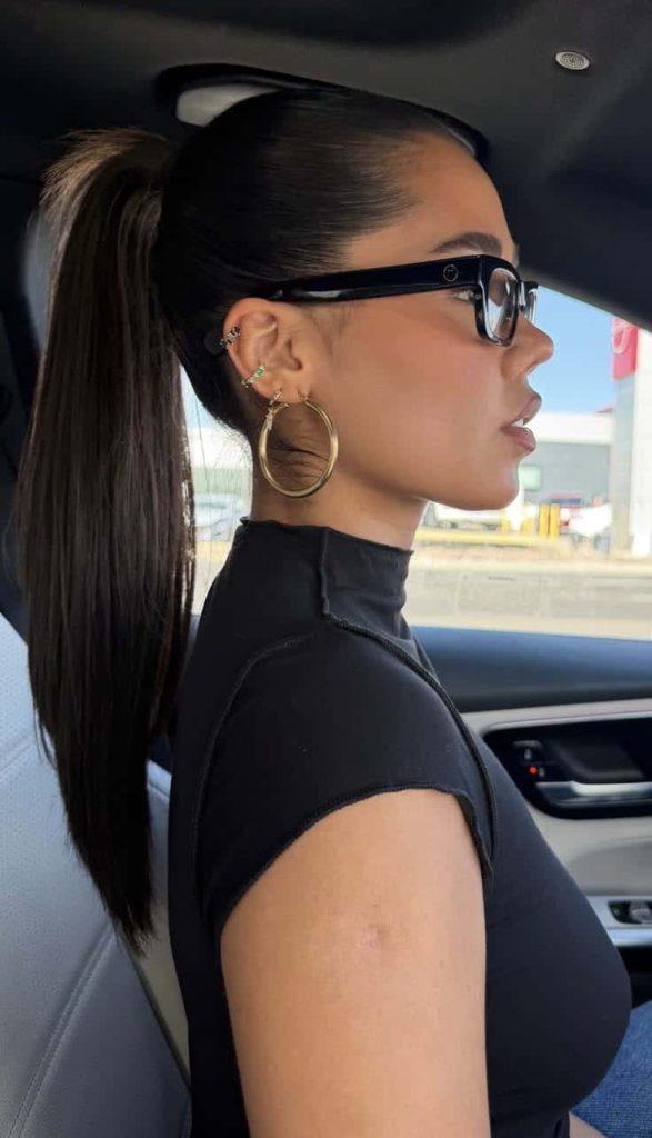 high ponytail HIDE THE greasy hair