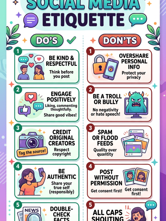 β€οΈSocial Media Etiquette Infographic <3 Free download!β€οΈ