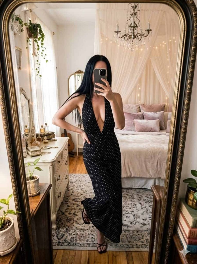 Polka dot vacay dress