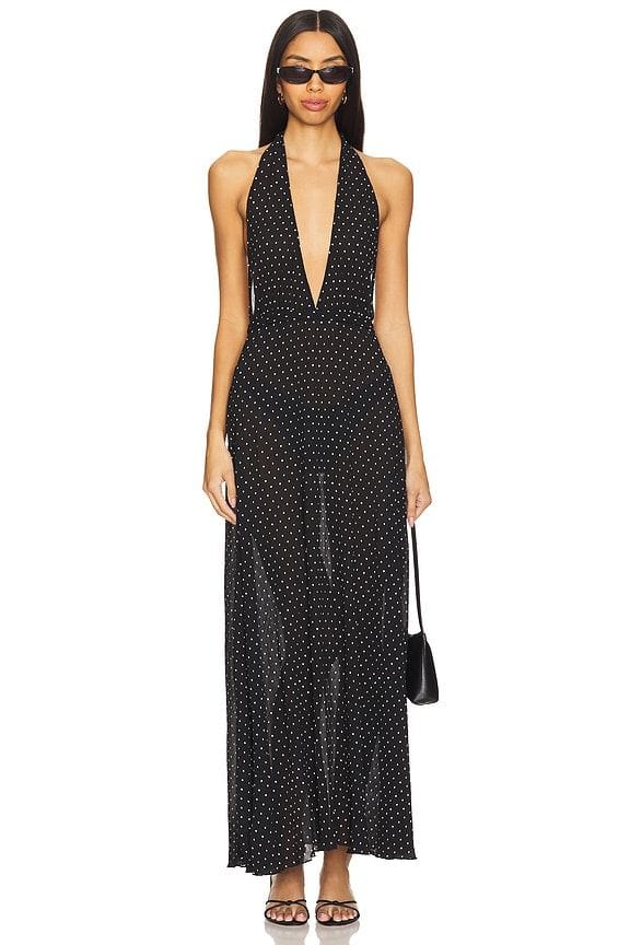 halter polka dot dress
