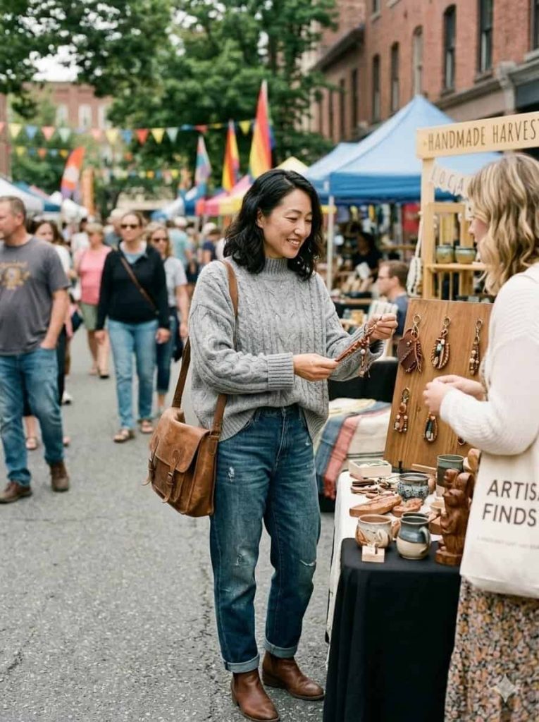 The Oversized Sweater and Jeans art fair