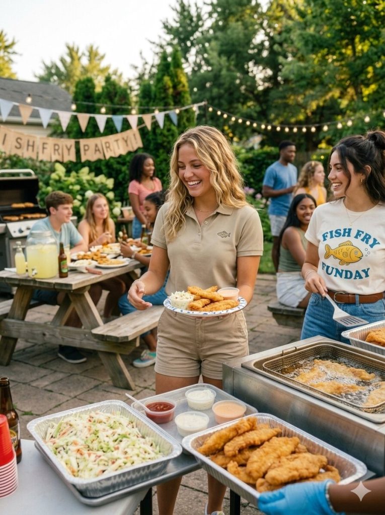 fish fry party outfits polo and shorts