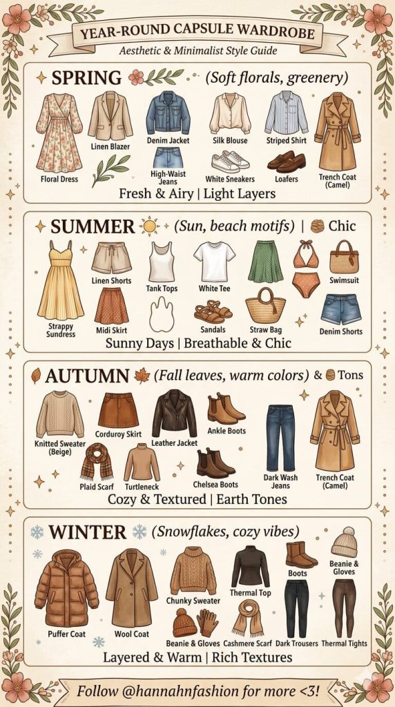 Capsule wardrobe list