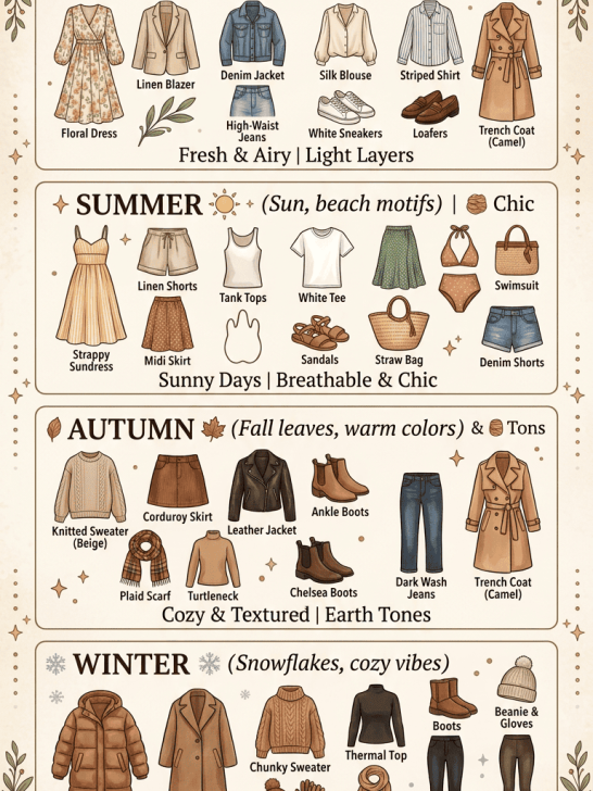 *All year round!* Capsule wardrobe list to level up your look <3!❤️