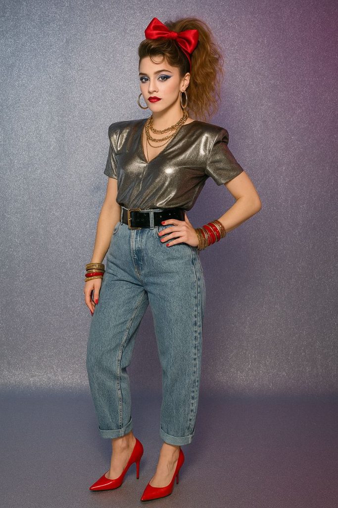 vintage 80s party padded shoulder