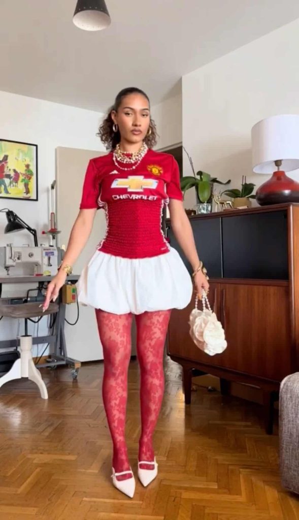 baddie style outfit lace tights