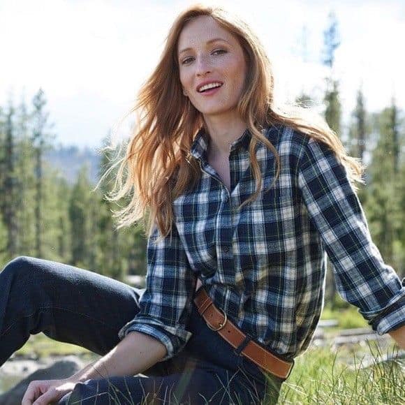 glamping outfit button down shirt flannel