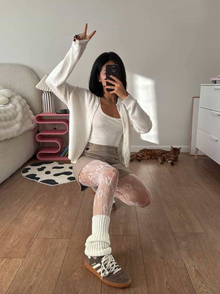 what to wear with lace tights LEG WARMER