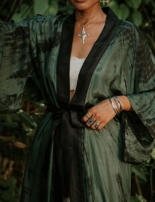 forest party outfit green cape