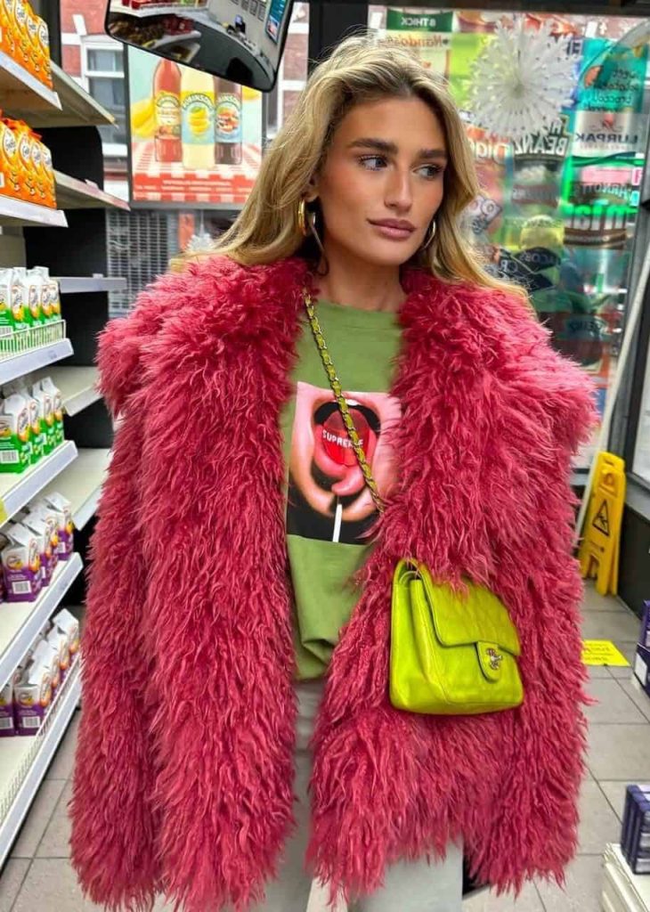 funky outfits for ladies faux fur coat