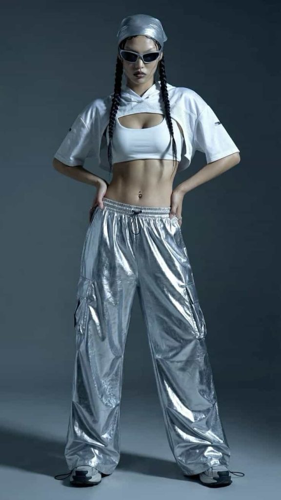 silveer Cargo Pants cyberpunk party outfit