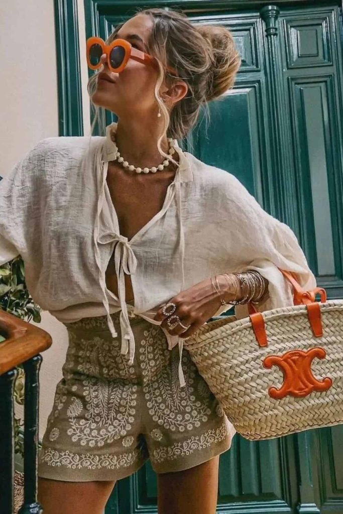 tulum party outfit COTTON SHORTS