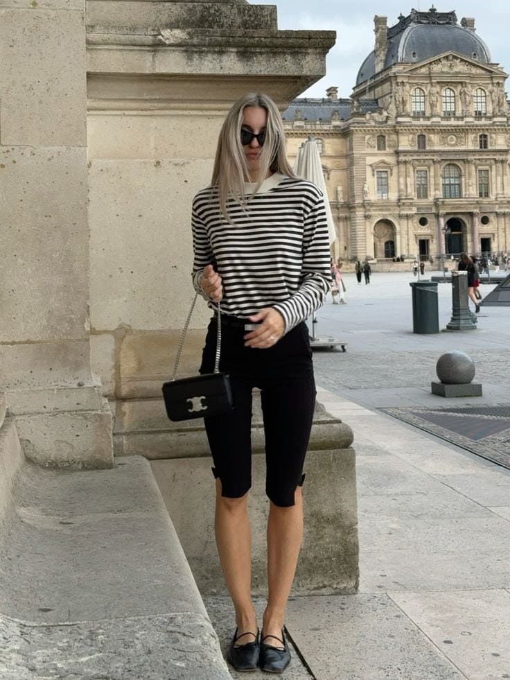 Capri Pants and Striped Breton Top