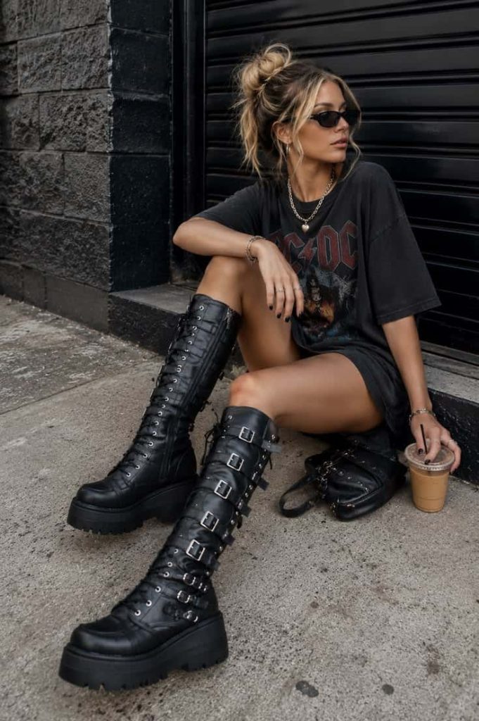 grunge outfit boots