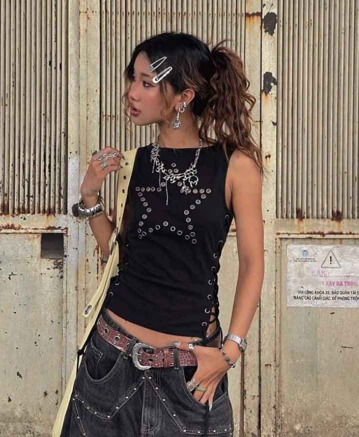 grunge outfit black